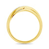 9ct Gold Channel Set Diamond Crossover Ring