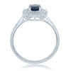 9ct White Gold Sapphire & Diamond Ring