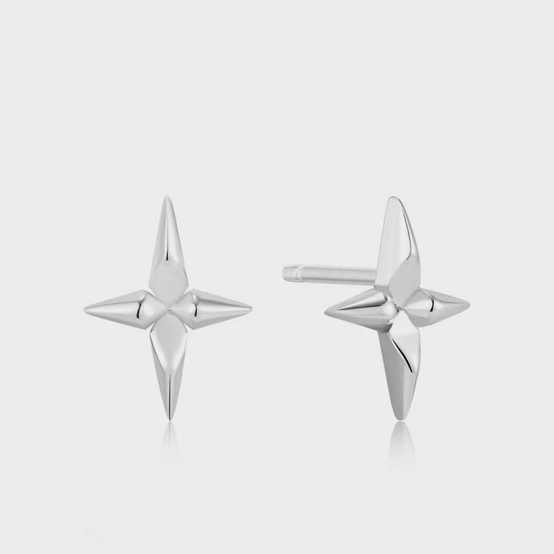 Ania Haie Silver Cross Stud Earrings E053-02H