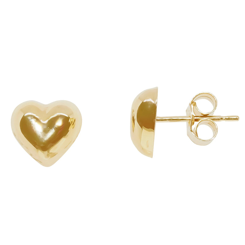 9ct Gold Heart Earrings