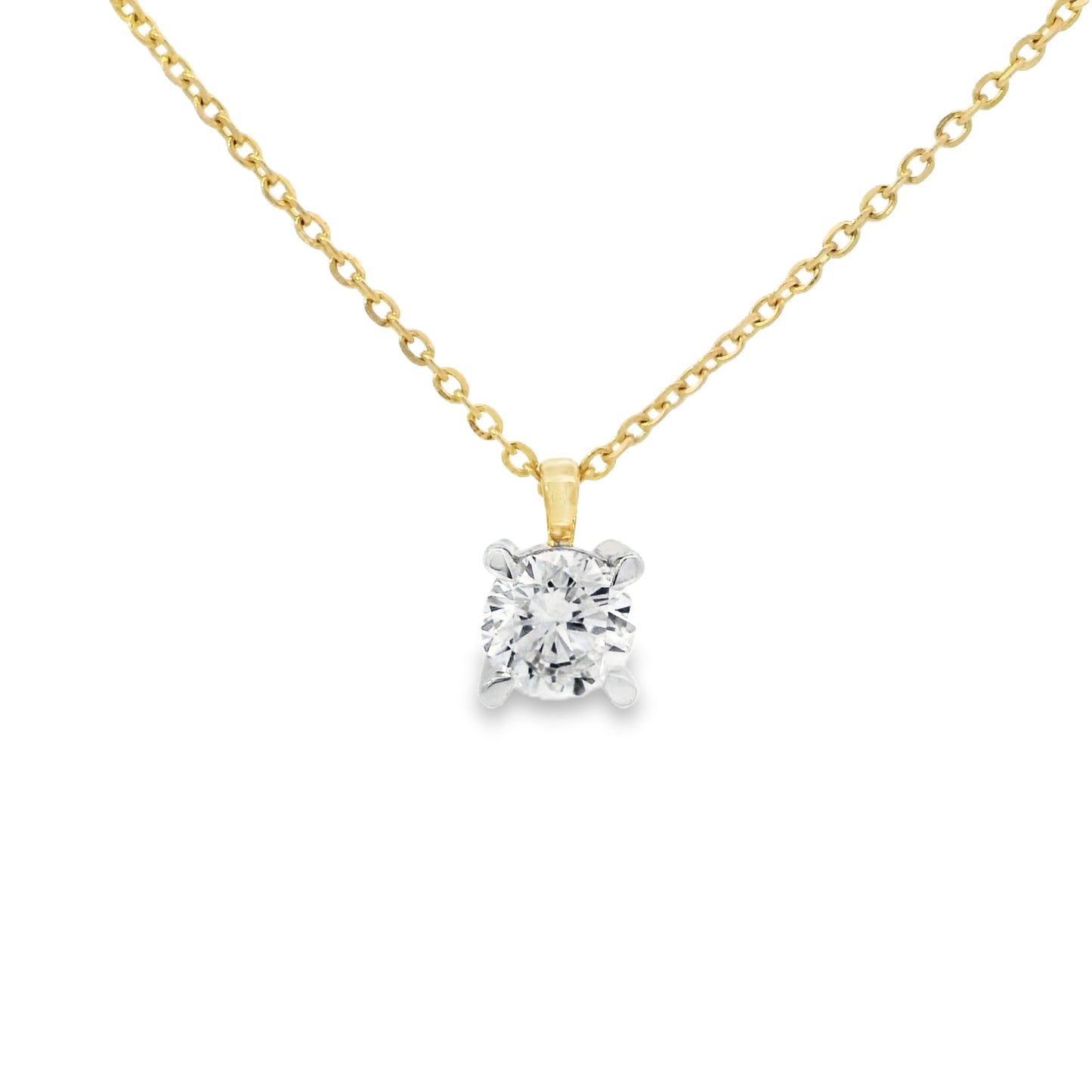 18ct Gold Lab Grown Diamond Pendant 1.04ct - Brilliant Cut