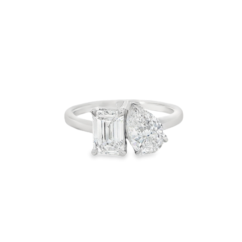 Platinum Toi Et Moi Lab Grown Diamond Ring