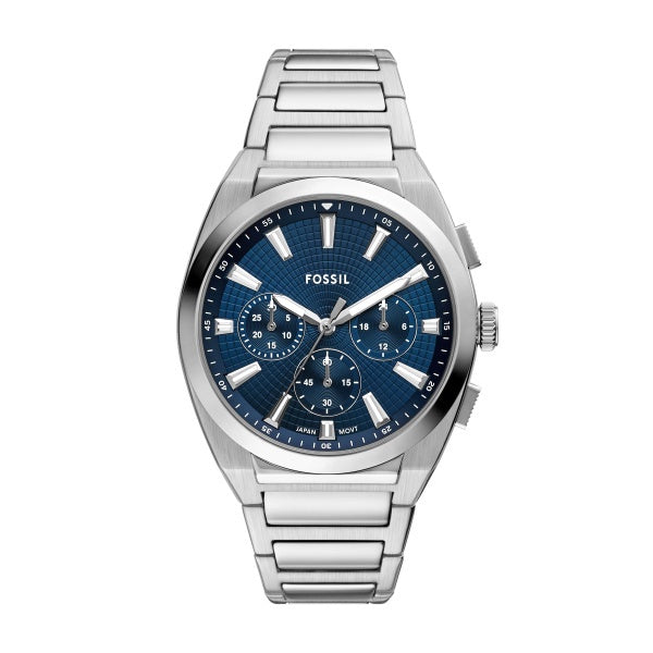Fossil Stainless Steel Blue Dial Watch FS6104