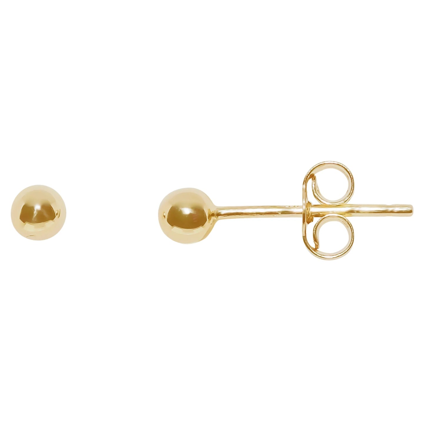 9ct Y/G 3mm ball Stud Earrings