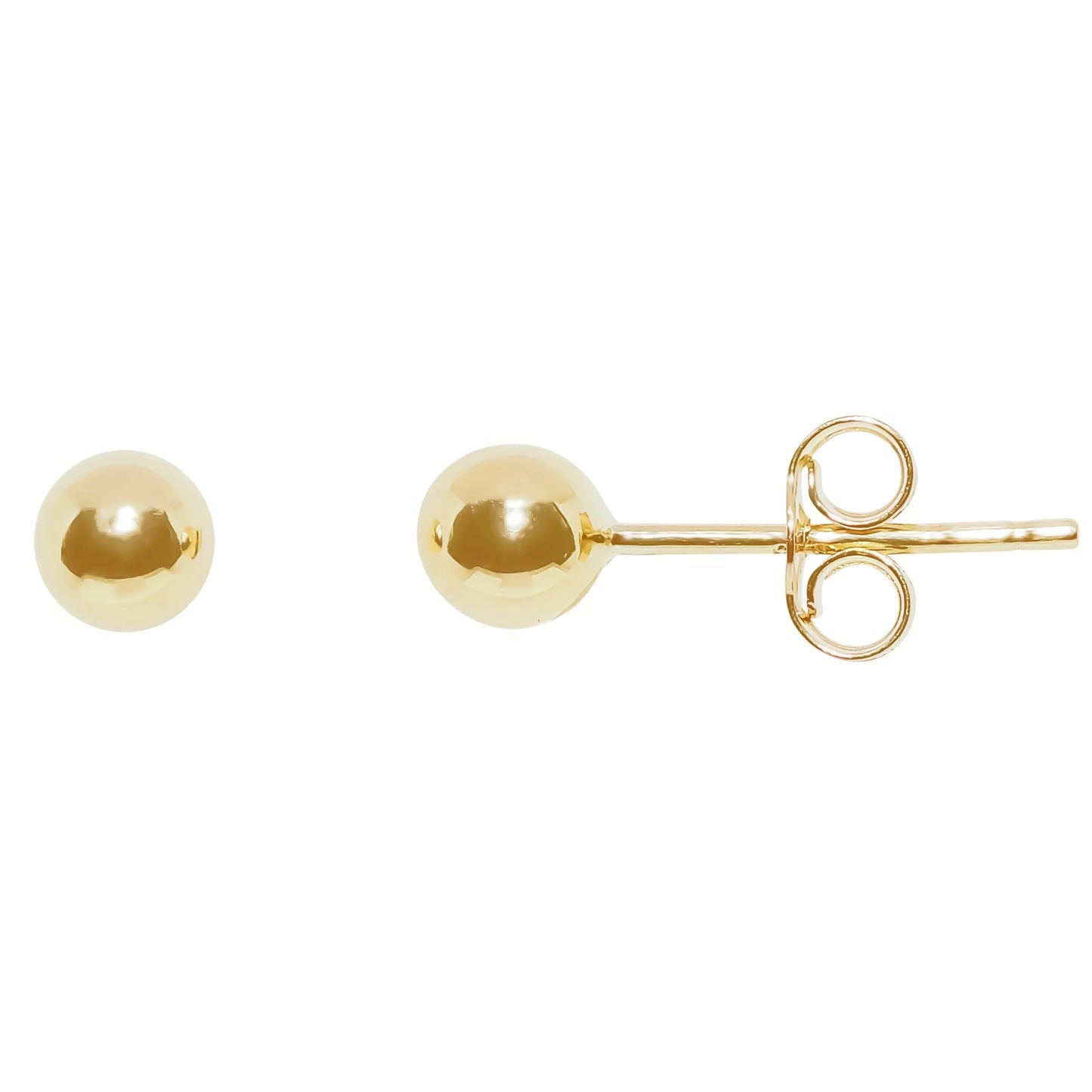 9ct Y/G 4mm Ball Stud Earrings