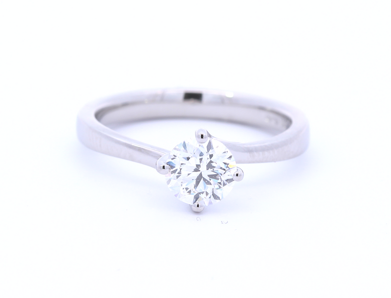 Platinum Diamond Solitaire Brilliant Cut D/SI2 0.90ct - RN9871