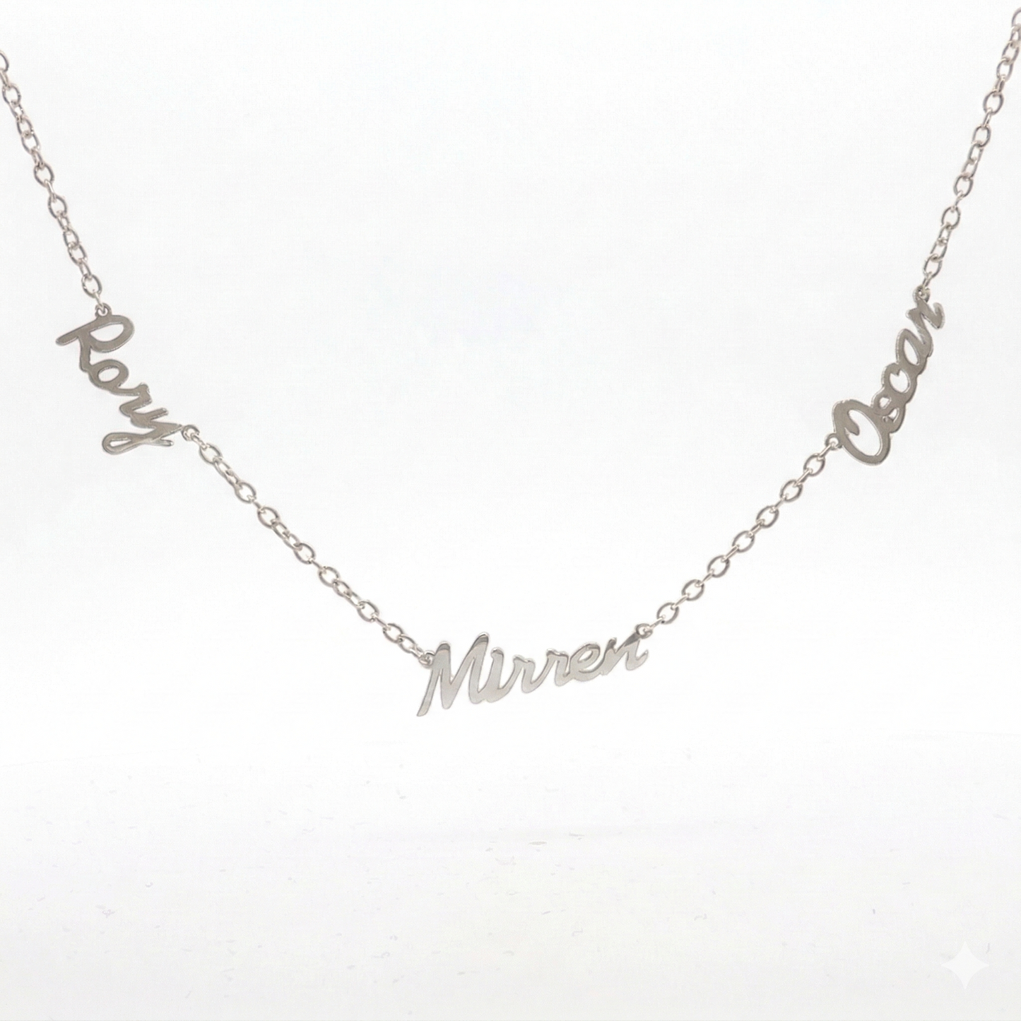 Sterling Silver Three Names Personalised Necklace SYNEC23172