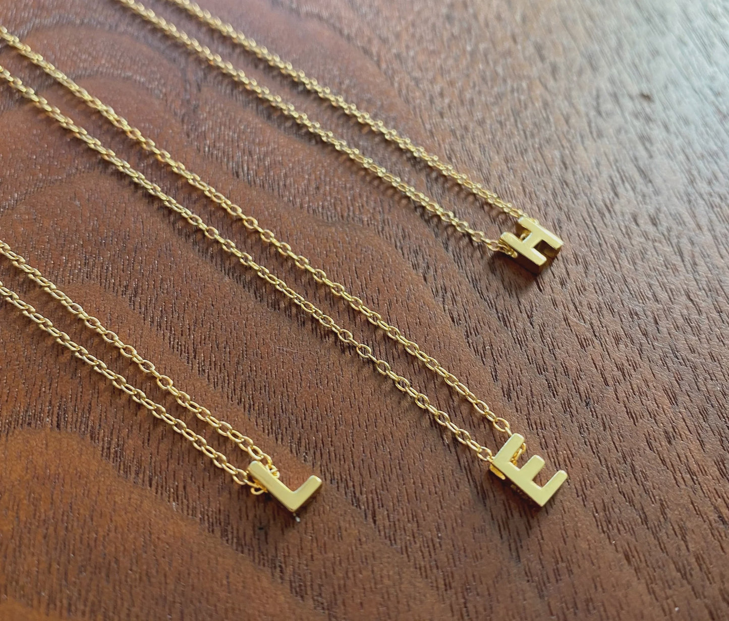 Gold Plated Favori Initial Necklace