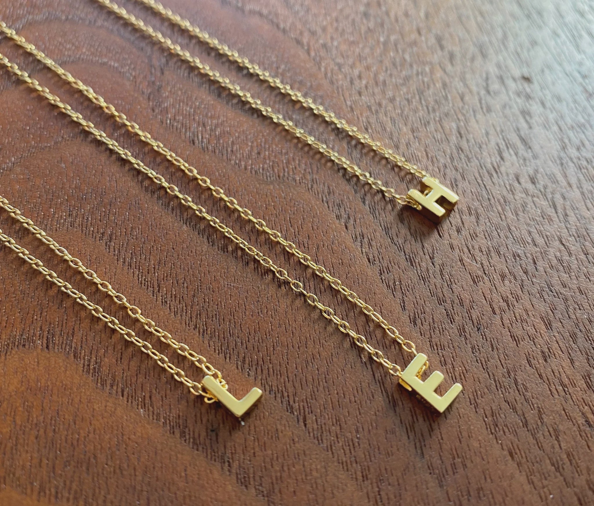 Gold Plated Favori Initial Necklace