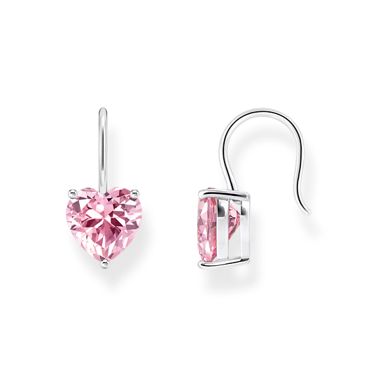 Thomas Sabo Silver Pink Heart Shaped Zirconia H2288-051-9