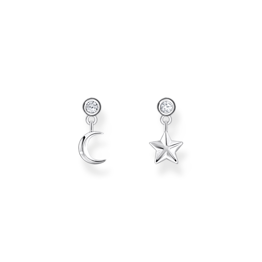 Thomas Sabo Silver Earrings with Sun and Moon Pendants H2293-051-14