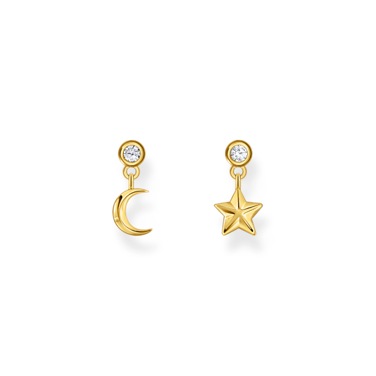 Thomas Sabo YGP Earrings with Sun and Moon Pendants H2293-414-14