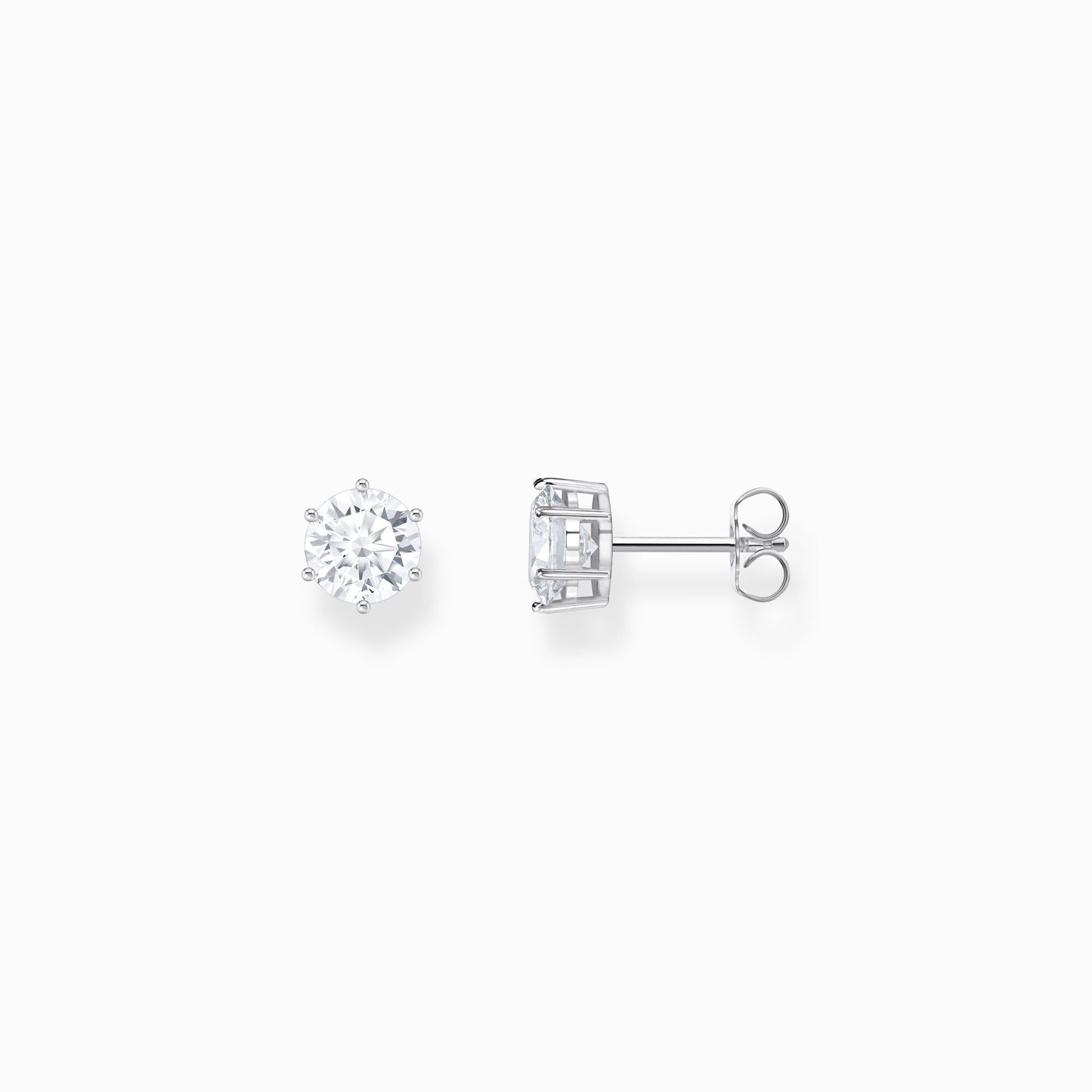 Thomas Sabo Silver Ear Studs with Big, white zirconia H2300-051-14
