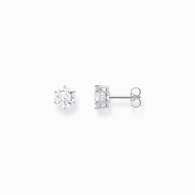 Thomas Sabo Silver ear studs with big, white zirconia H2300-051-14