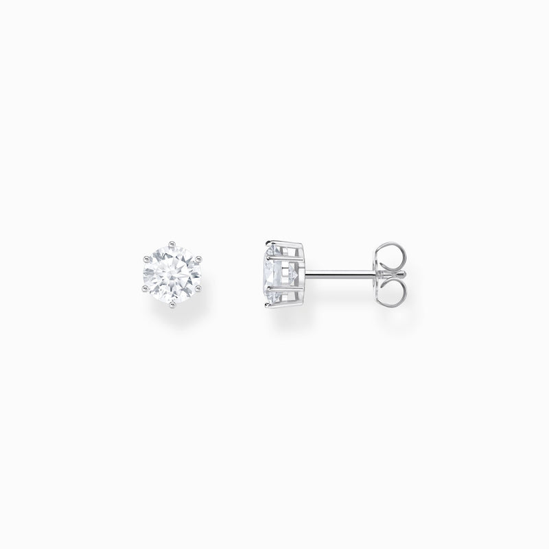 Thomas Sabo Silver ear studs with white zirconia in brilliant cut H2301-051-14