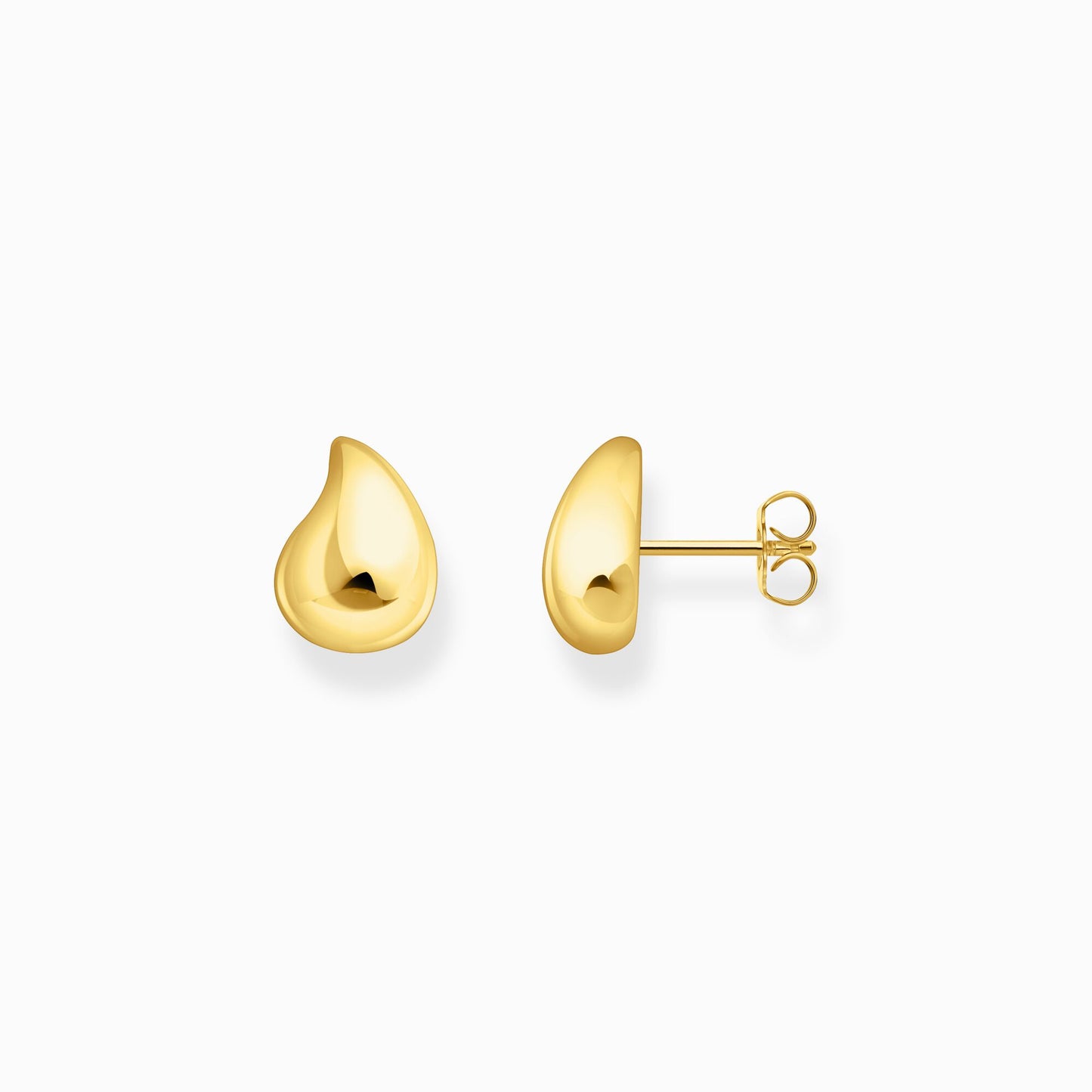 Thomas Sabo Small Gold Plated Ear Studs in organic shape H2303-413-39
