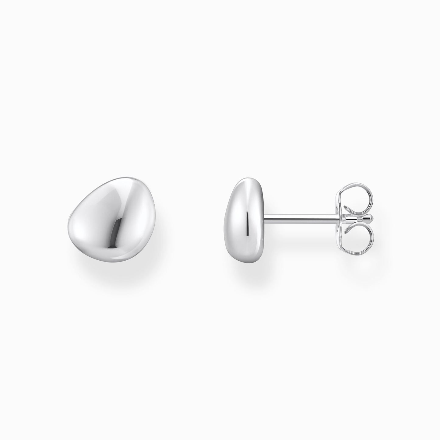 Thomas Sabo Small Silver Ear Studs in organic shape H2307-001-21
