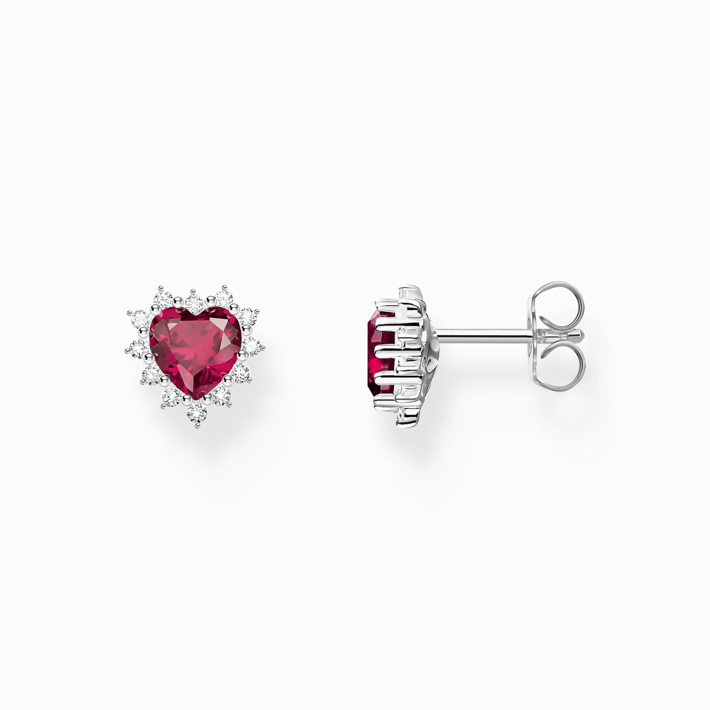 Thomas Sabo Silver Heart Earrings Romance H2315-013-10