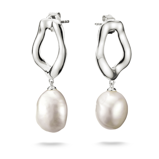 Thomas Sabo Silver Fresh water Pearl Drop Earrings H2322-082-14