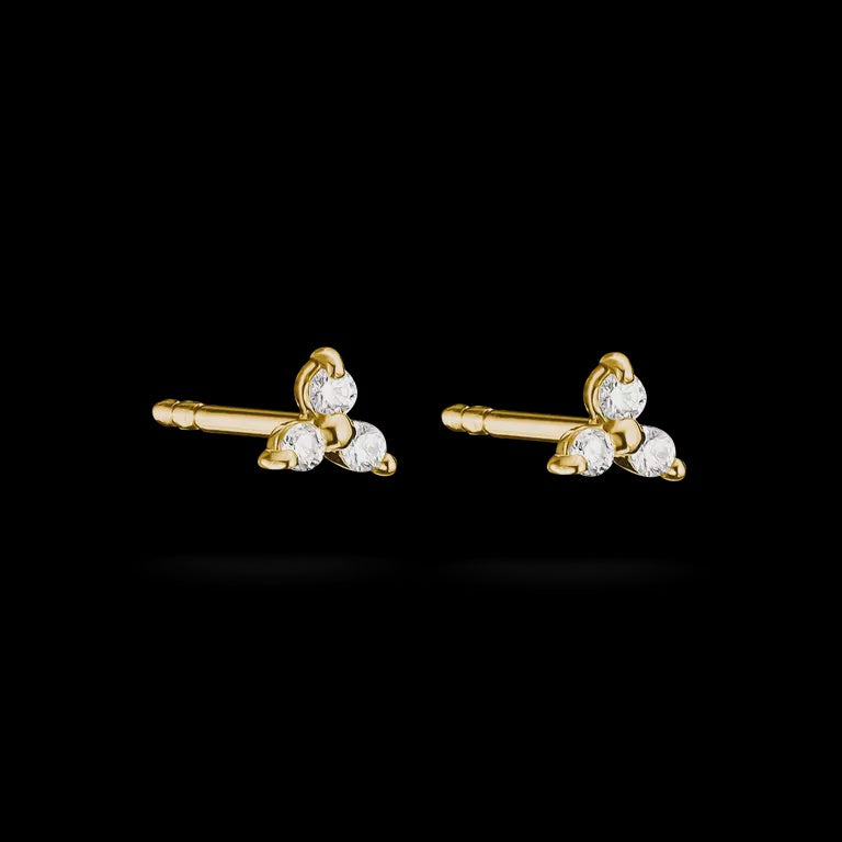Thomas Sabo Stud Earrings with white zirconia 18k gold plated H2368-M01-14