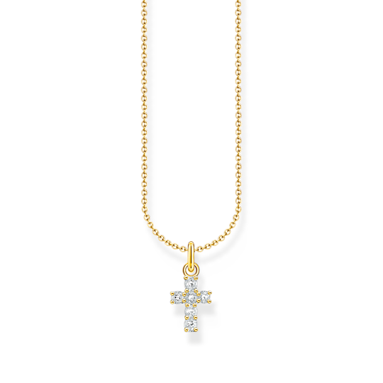 Thomas Sabo YGP Cross Pendant with CZ KE2226-414-14