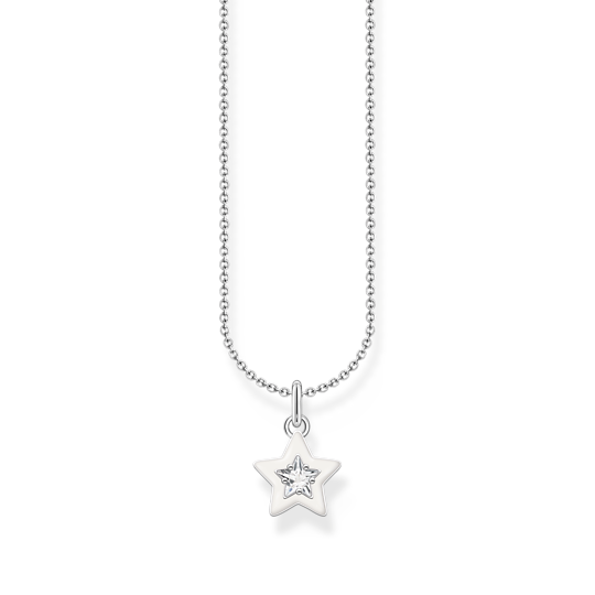 Thomas Sabo Silver Necklace with CZ Star Pendant KE2235-041-14