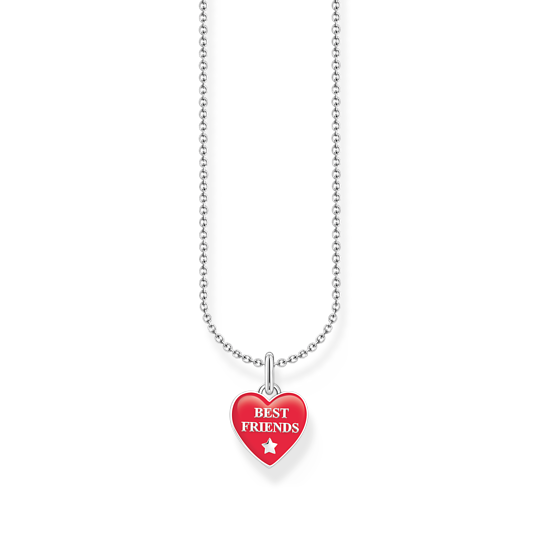 Thomas Sabo Silver Necklace with Red Enamel Heart KE2237-007-10