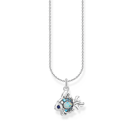 Thomas Sabo Silver Necklace with Fish Pendant KE2239-945-7