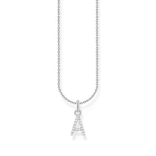 Thomas Sabo Silver Necklace with CZ Initial A KE2240-051-14-L45V