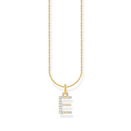 Thomas Sabo YGP Necklace with Initial E KE2244-414-14