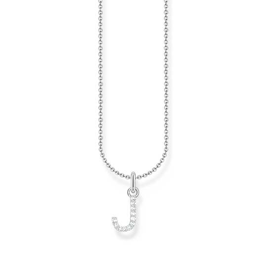 Thomas Sabo Silver Necklace with CZ Initial J KE2249-051-14