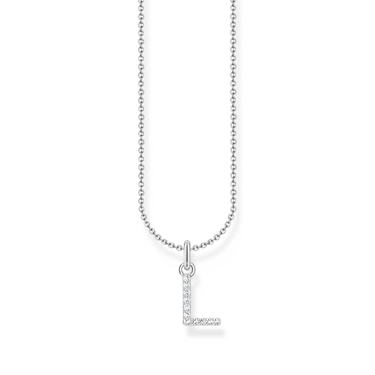 Thomas Sabo Silver Necklace with CZ Initial L KE2251-051-14-L45V