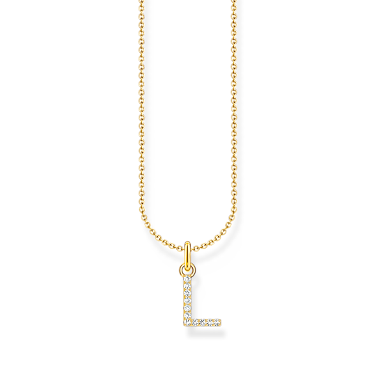 Thomas Sabo YGP Necklace Initial L with CZ KE2251-414-14