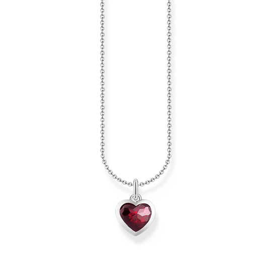 Thomas Sabo Silver Necklace with Red Heart Pendant KE2268-051-10