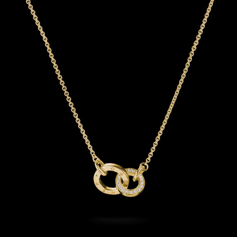 Thomas Sabo Chain Together with white zirconia 18k gold plated KE2385-M01-14