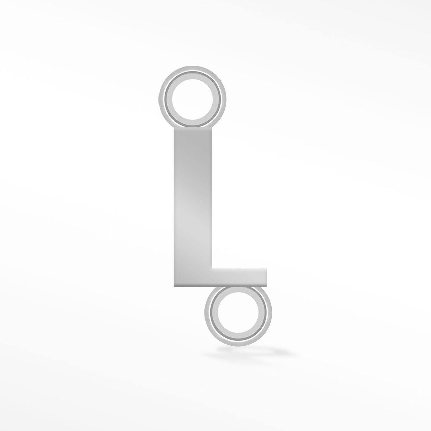 Perma Jewel Silver Alphabet Connector L NW1172