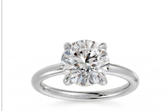 Platinum Lab Grown Diamond Solitiare Ring - Brilliant Cut