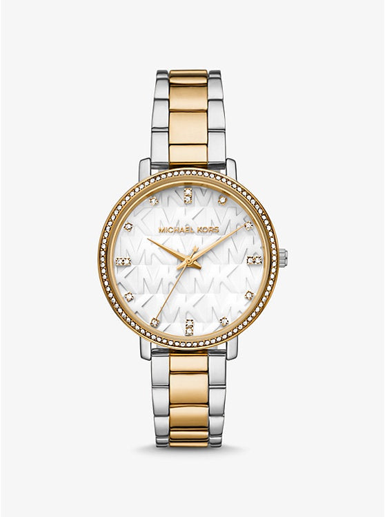 Michael Kors Pype Two Tone Pave Watch MK4918