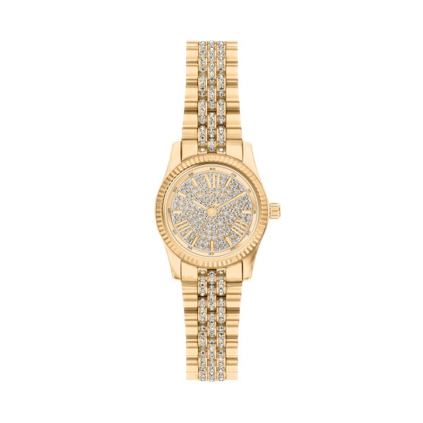 Michael Kors Petite Lexington Pavé Gold-Tone Watch MK7575