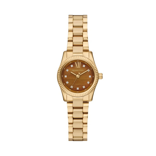 Michael Kors Petite Lexington Pavé Gold-Tone Watch MK7578