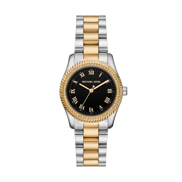 Michael Kors Lexington 2 Tone Black Dial Watch MK7625
