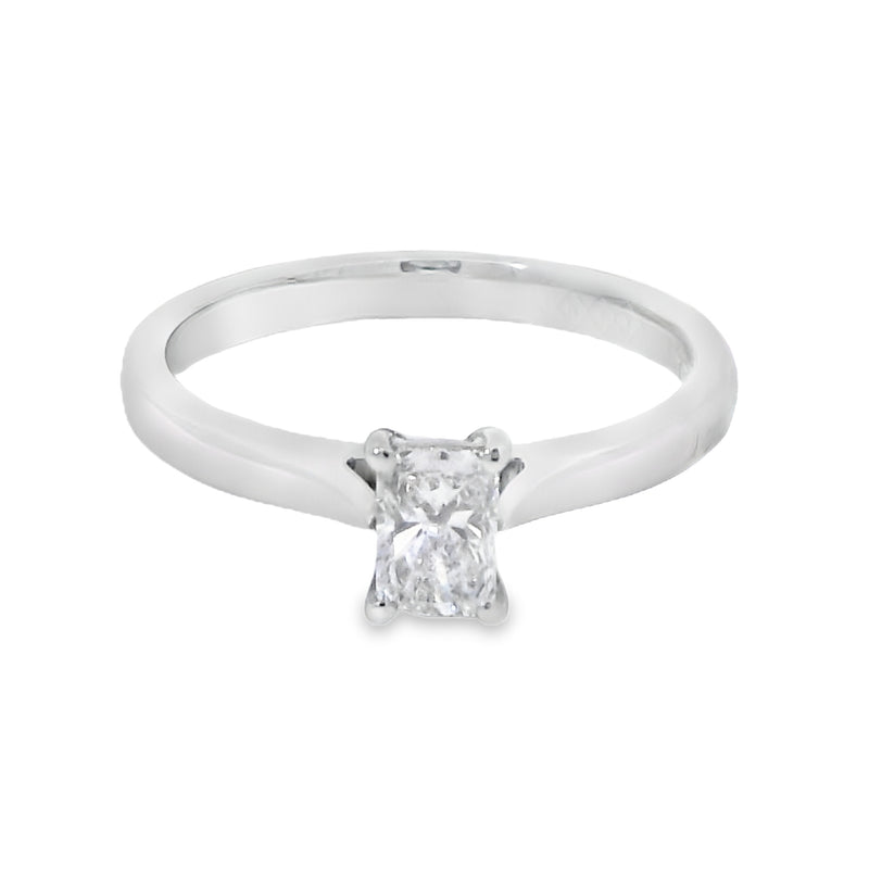 Platinum Desire Radiant Cut Solitaire Ring 0.33ct D/SI2