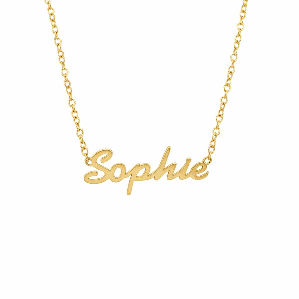 Sterling Silver Silver Name Necklace 328