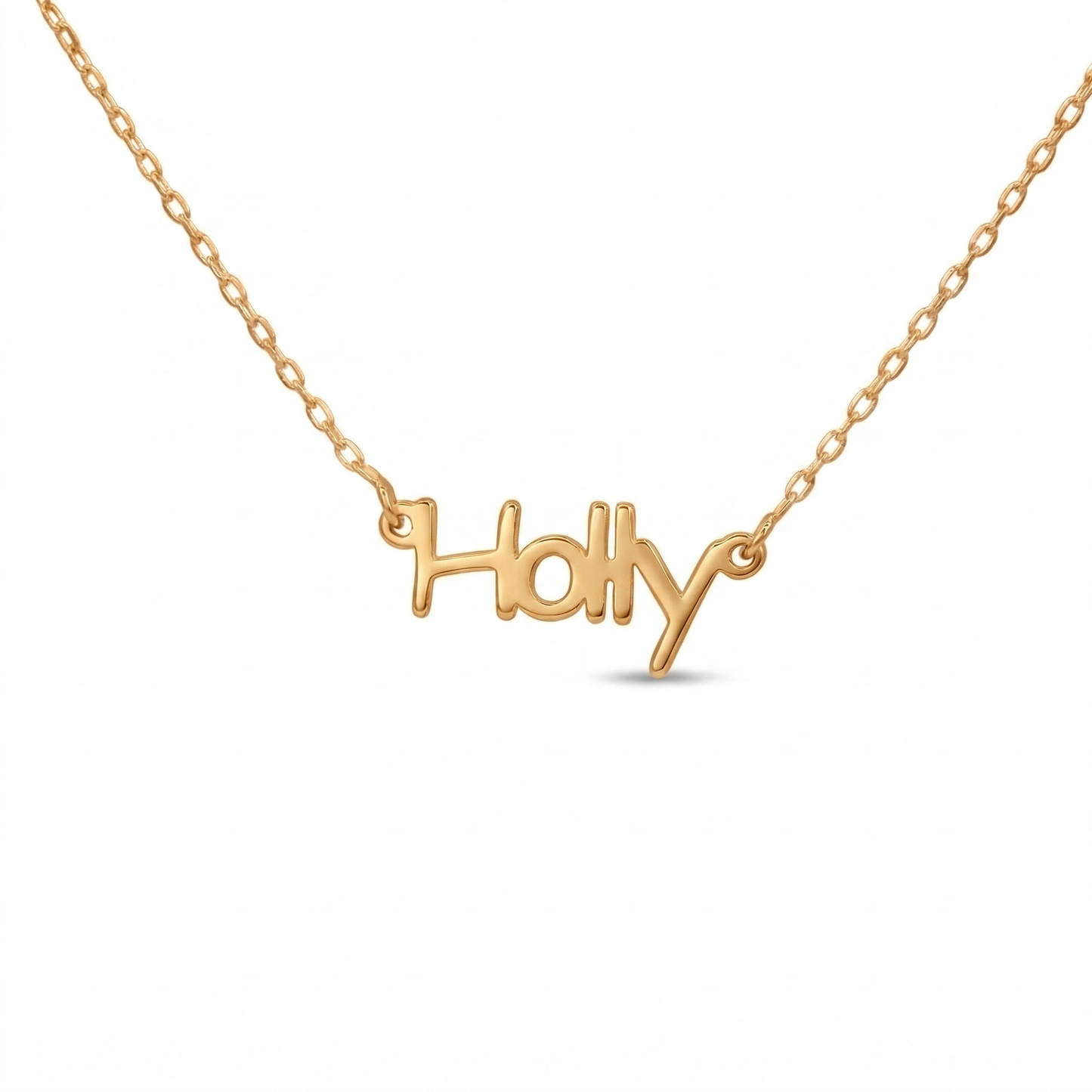 Sterling Silver Personalised Name Necklace - Cute Font
