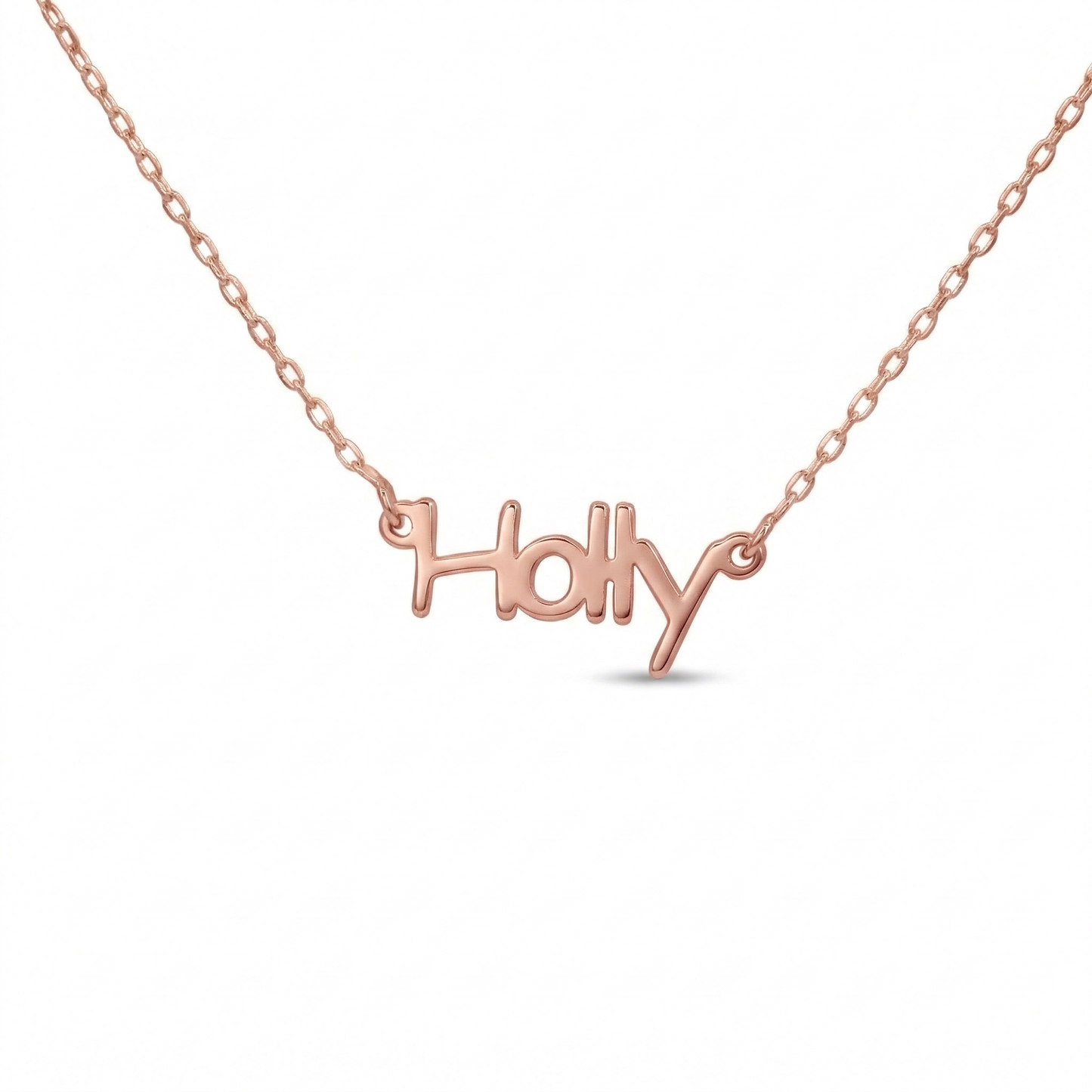 Sterling Silver Personalised Name Necklace - Cute Font