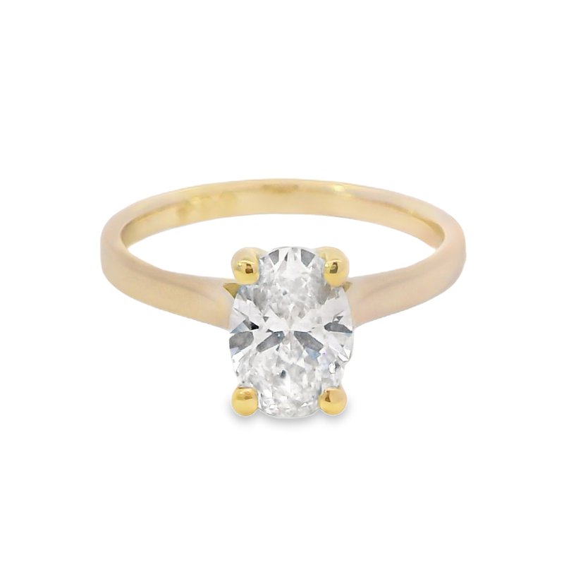 18ct Gold Lab Grown Diamond Solitaire Ring 1.20ct