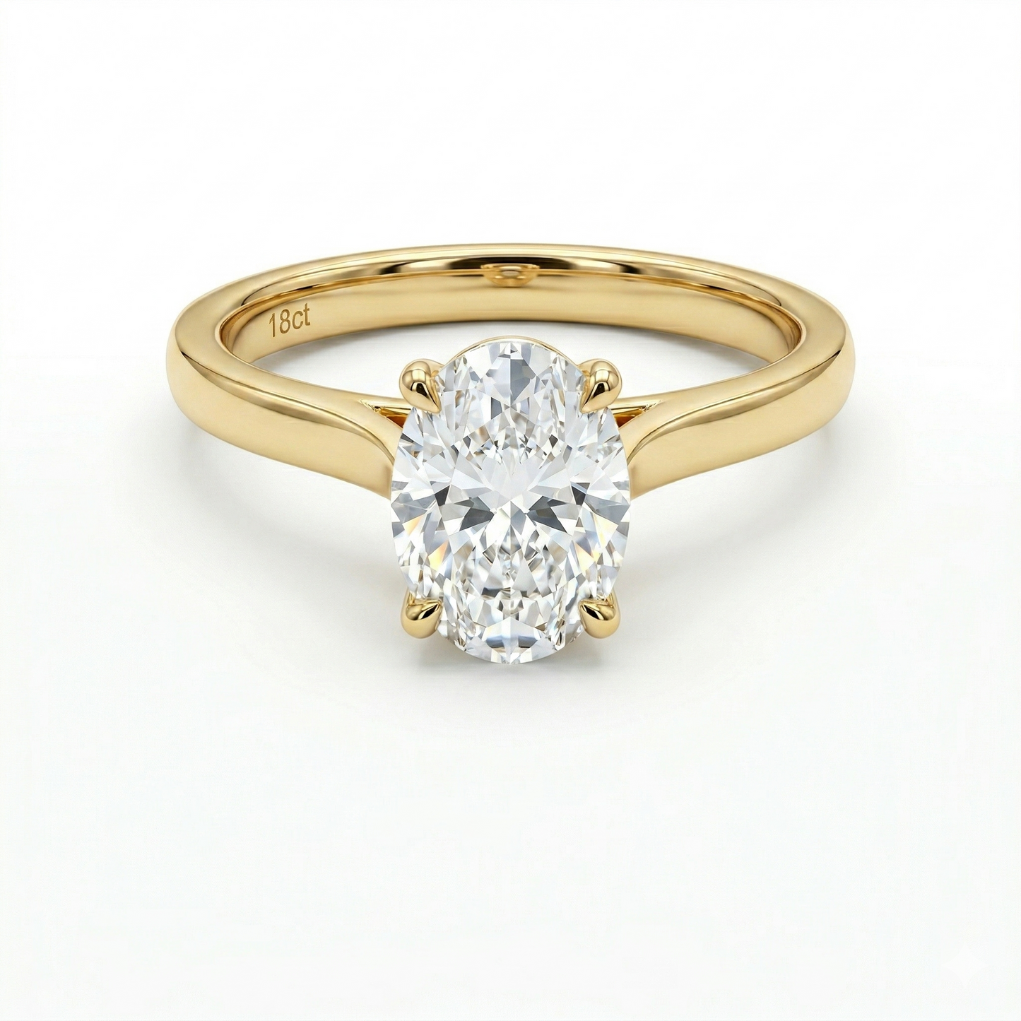 Lab Grown Diamond Oval Solitaire Ring