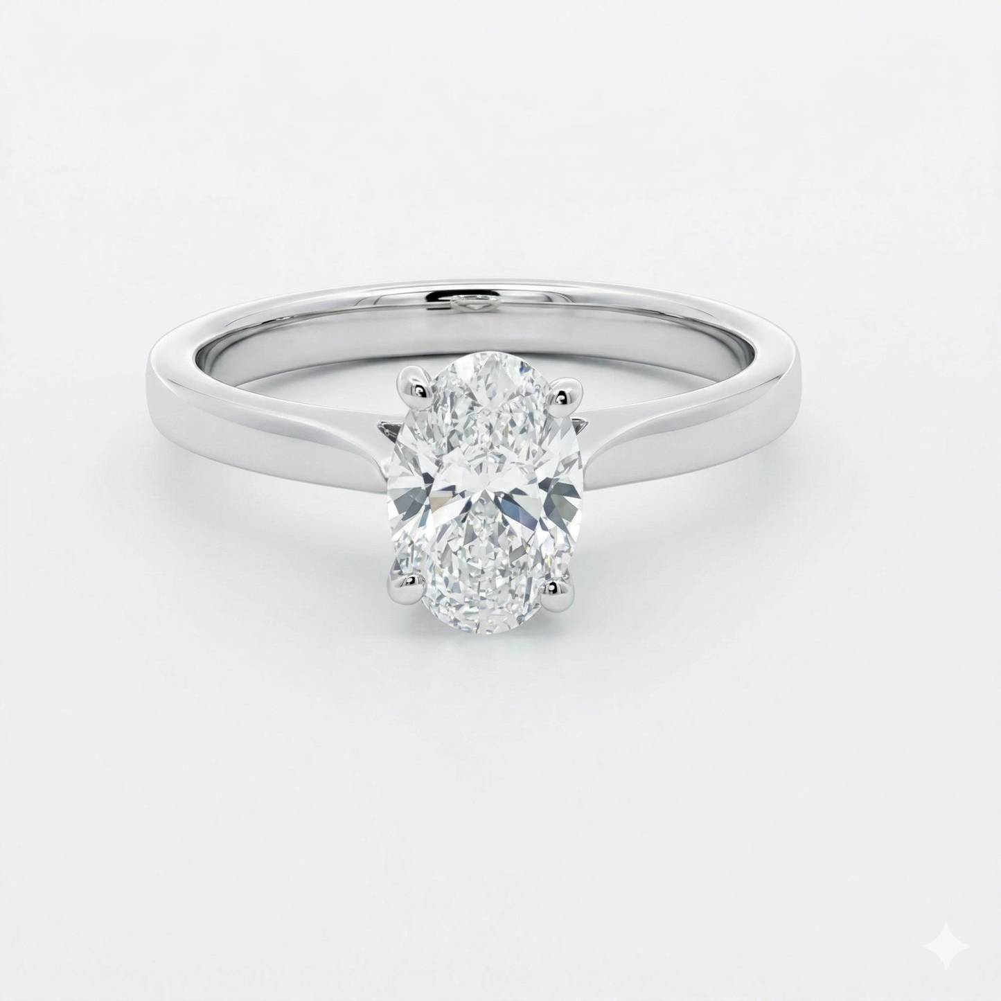 Lab Grown Diamond Oval Solitaire Ring