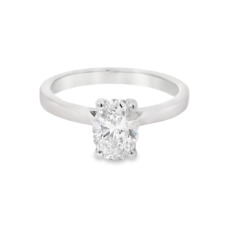 Platinum Solitaire Lab Grown Diamond Ring 1.01ct