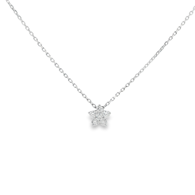 9ct White Gold Diamond Pendant 0.26ct